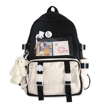 Waterproof Women Backpack Teenager Girl Kawaii BookBag Laptop Rucksack Cute Stud - £37.36 GBP