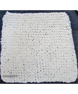 White Cotton Hand Knit Dish Face Cloths - £3.92 GBP
