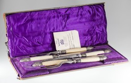 Victorian five piece carving set, by Robert F Mosley &amp; Co, Sheffield - £574.44 GBP