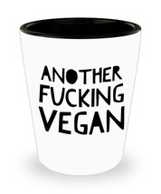 Funny Shot Glass For Vegan 1.5 Oz - Another Fucking Vegan - Vegetarian Birthday - £10.09 GBP