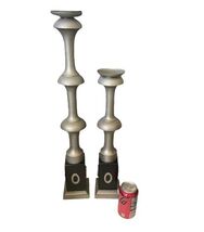 Lot 2 Silver Metal Table Centerpiece Heavy Candle Stick 25" High 18lbs M... - $19.79 Lot 2 Silver Metal Table Centerpiece Heavy Candle Stick 25" High 18lbs M... - $19.79