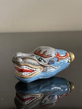 Vintage Collectible Chinese Dragon Head Porcelain Snuff Bottle - $48.51