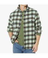 Levi&#39;s Men&#39;s Worker Relaxed Plaid Long Sleeve Button-Down Shirt Warm Oli... - $31.99