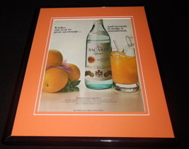 1984 Bacardi Rum &amp; Orange Juice Framed 11x14 ORIGINAL Vintage Advertisem... - £27.14 GBP