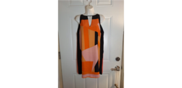 Parker Dress 100% Silk Fully Lined Sleeveless Retro Print Size S/M - $18.04