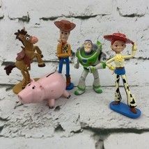 Disney Pixar Toy Story Figures lot of 5 Woody Buzz Ham Jesse Bullwinkle - $19.79