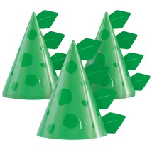 HOME &amp; HOOPLA Dinosaur Party Supplies - Green Dinosaur Cone Party Hat Bi... - $10.79