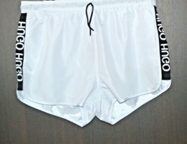 Hugo Boss White Black Trim Logo Men&#39;s Swim Shorts Beach Athletic Size XL - £54.96 GBP
