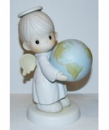 1994 PRECIOUS MOMENTS HE&#39;S GOT THE WHOLE WORLD IN HIS HANDS 9&quot; #0303 OF ... - €257,98 EUR