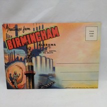 Vintage Souvenir Folder From Birmingham Alabama Postcard With Pictures - £33.82 GBP