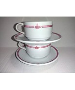 Over and Back Cup and Saucer Restaurant Ware Indoor Outfitters Set of 2 - £17.43 GBP