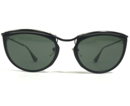 Persol Sonnenbrille 3082-s 1004/31 Schwarz Cat Eye Rahmen W Grün Gläser - £87.01 GBP