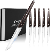 Emojoy Steak Knife Set, 6Pcs Steak Knives Set, High Carbon German Stainless Stee - £40.07 GBP