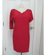 FENDI Red Cocktail Sheath Dress Asymmetrical Sleeves 44 (US10) Top Stitc... - £157.34 GBP