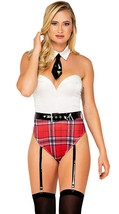 Roma Hall Pass Hottie School Girl Bodysuit 3pc Costume 5128 - £53.76 GBP