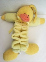 2002 Berkeley Designs Duck Plush Stuffed Animal Pull Toy Musical Yellow Orange - £27.59 GBP