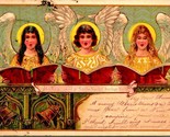 Christmas Angels Singing Silent Night 1899 UDB Postcard Stengel &amp; Co - £11.86 GBP