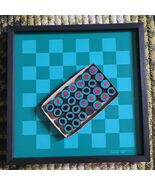 Vtg University Craftsmen 1967 Handmade Painted Wood Checkers Set Board OOAK - €126,82 EUR
