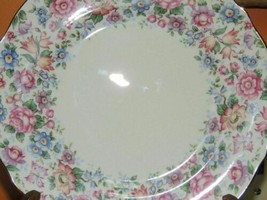 One Crown Stafforshire Salad/Luncheon Plate 8+&quot; &quot;Springtime&quot; pattern Ros... - £6.45 GBP