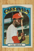 1972 Topps Baseball Card Lou Brock #200 St Louis Cardinals Outfield - $4.94