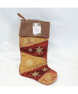 Sears Christmas Stocking Wish For Joy Snowflakes 17&quot;  Xmas - $15.67