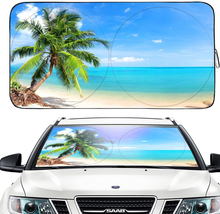 Windshield Sun Shade Car Sunshade for Front Windshield Protector UV Ray Foldable - £29.06 GBP