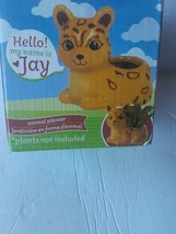 Ceramic Jay Jaguar Animal Planter 4.5”x4” Home Decor Cute Succulent Pot New - $6.44