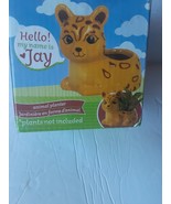 Ceramic Jay Jaguar Animal Planter 4.5”x4” Home Decor Cute Succulent Pot New - $118.56 MXN