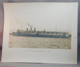 1929 S.S. Greater Detroit Steam Ship D &amp; C Lake Lines Photo 9.75 x 12 - £37.61 GBP