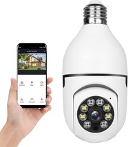 Wifi Light Bulb Security Camera 1080P, 360 Degree Security Camera Wirele... - $37.99