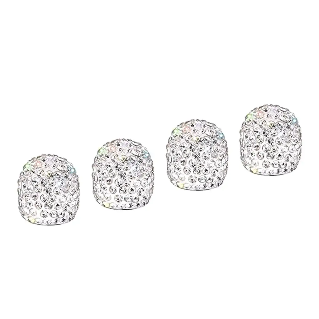 4Pcs/Lot Rhinestone  Caps  Shining Dustproof Caps - £42.63 GBP