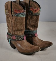 Crush™ by Durango® Brown Accessorized Western Boots Womens US 8M EU 40 *** - £67.93 GBP