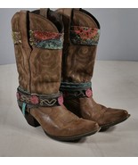 Crush™ by Durango® Brown Accessorized Western Boots Womens US 8M EU 40 *** - £67.35 GBP