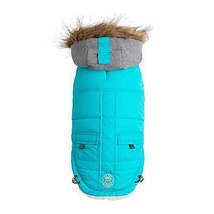 Winter Sailor Parka: Aqua Vegan Fur Trim &amp; Sherpa Lining - $85.09+