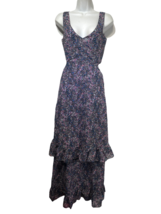 aqua side cut out Sleeveless long maxi dress Size S - £15.49 GBP