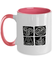 Inspirational Mugs Avatar Elements Square, Water Earth Fire Air Pink-2T-Mug  - £14.43 GBP