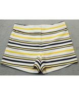 Loft Riviera Shorts Womens 4 Multi Striped Pleated Waist Slash Pocket Ho... - $29.26 CAD
