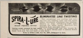 1948 Print Ad Spira-L-ure Fishing Lures Eliminates Line Twisting Bridgeport,CT - £7.29 GBP