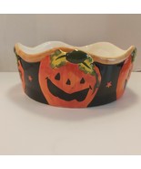 Vtg Halloween Pumpkin Jack-o-Lantern Candy Dish - £18.16 GBP