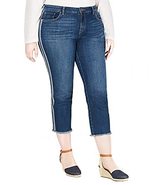 Style &amp; Co. Womens Plus Denim Striped Slim Jeans Blue 18W - £22.66 GBP