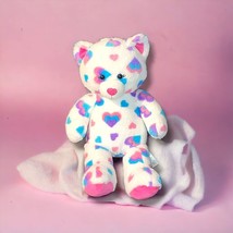 Hearts Plush Valentines BAB Build A Bear Pink Purple Blue Stuffed Animal 16&quot; - £10.43 GBP