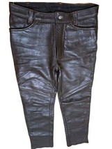 Vtg Vanson Leathers Men&#39;s Pants Size 32 DK BN Boston Mass Motorcycle Made in USA - £203.75 GBP