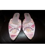 Isaac Mizrahi Pink Rhinestone Slippers Size 8 Women&#39;s EUC - $21.85