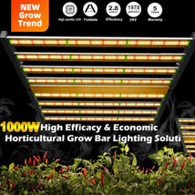 1000W Spider LED Fold Commercial Grow Light Bar LM281B Full Spectrum Indoor Grow - £247.52 GBP+