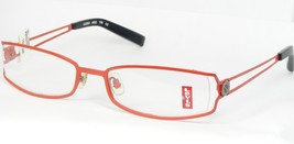 Levi&#39;s LS2504 A022 Coral Orange Eyeglasses Glasses Metal Frame 54-18-136mm - £31.15 GBP