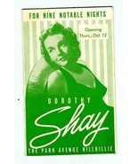 Dorothy Shay The Park Avenue Hillbilly Brochure Olympic Hotel Seattle  1... - £27.23 GBP
