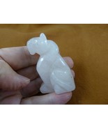 Y-CHE-717) Pink Rose quartz crystal CHEETAH gemstone I love wild CATS ca... - €20,12 EUR