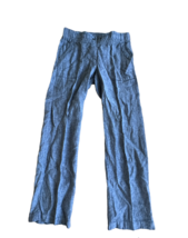 Athleta Linen Gray drawstring Straight wide leg beach pants size 2 - $31.68