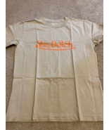 Von Dutch Printed Logo T-shirt Boy&#39;s L Khaki Solid Crewneck Pullover Tag... - £9.58 GBP