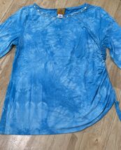 Medium Ruby Rd Side Runched 3/4 Sleeve Length Top - $12.86